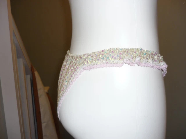 Mutandine Bikini Cotone Sissy Elasticizzato Con Fiore Metallizzato - Capricia O'Dare Tg 6 7