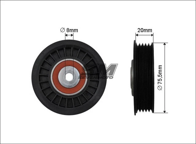 Poulie pour Courroie Trapézoïdiale pour Audi A6 Avant (4B5, C5) 1.9 Tdi