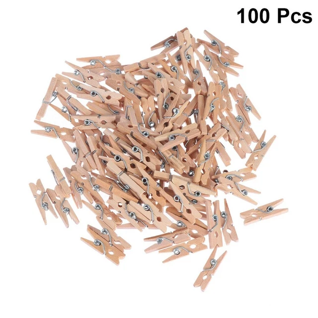 100 stücke Wäscheklammern Holz Wäscheklammern Holzklammern 25MM Clips