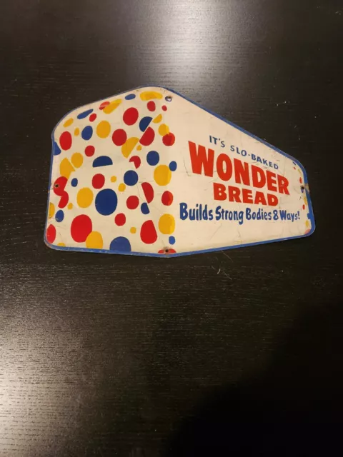 Vintage Rare 1950's Wonder Bread Hostess Sunbeam Advertising Metal Sign