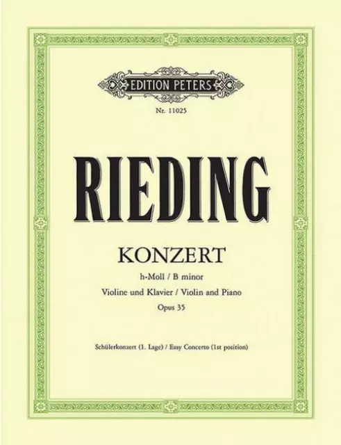 Oskar Rieding | Konzert h-Moll op. 35 | Broschüre | Deutsch (2007) | 6 S./13 S.