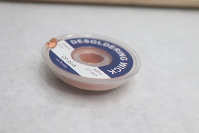 Copper Braided Solder Remover Desoldering Wick 0.1" Width CP-2515