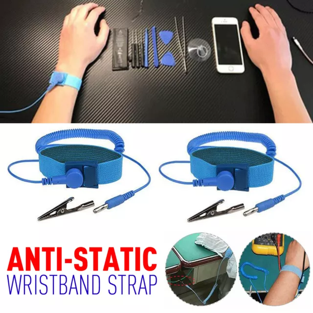 5x  Anti-Static WristBand Strap ESD Grounding Wrist Strap Prevents Static Build