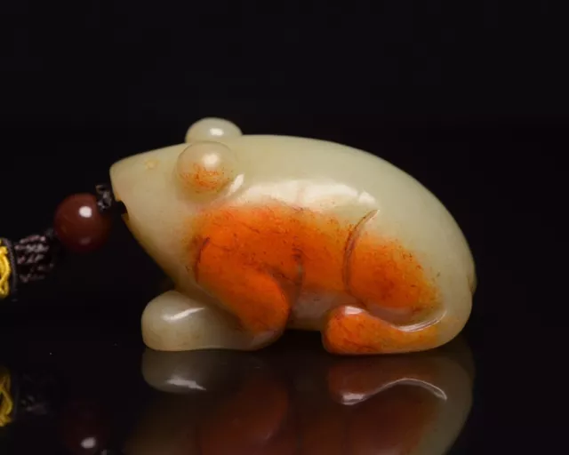 Top Chinese Natural Hetian Jade Handcarved Exquisite Frog Statue Figurines Gift