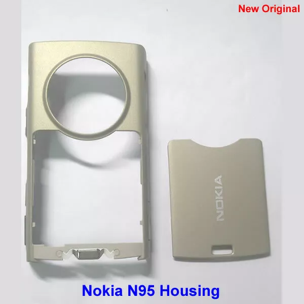 100% Genuine New Original Nokia N95 Middle + Back Cover Fascia Housing - Sand