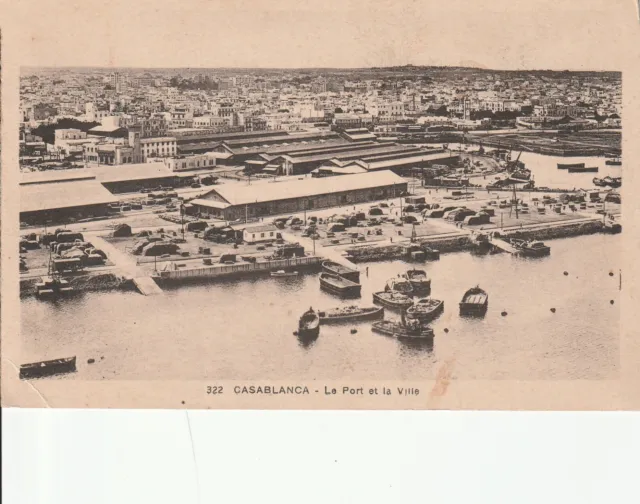 CPA Casablanca Le Port et La Ville