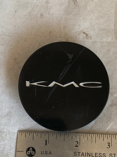 KMC Custom Wheel Rim Hub Cover Black Hubcap Center Cap 984S01