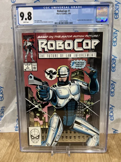 ROBOCOP #1 CGC 9.8 NM/MT White Pages / Marvel Comics 1990 Orion Motion Pictures