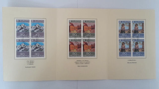 5 Briefmarkenhefte der Schweizer PTT-Betriebe - Europa 1975