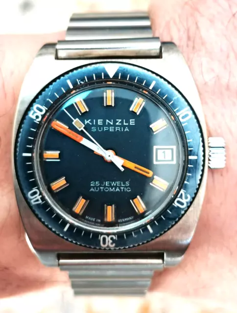 Orologio Kienzle Superia automatic diver watch vintage 36mm deep germany clock