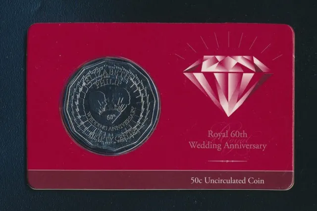Australia: 2007 50c Queen Elizabeth II 60th Diamond Wedding  UNC in RAM Card