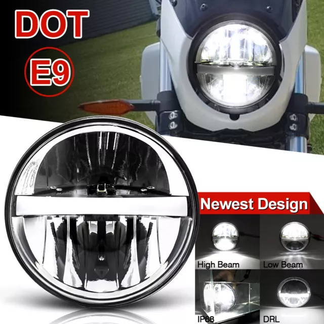 Motorrad 5,75 5-3/4 LED Scheinwerfer Projektion Hi/Lo Beam für Sportster Softail