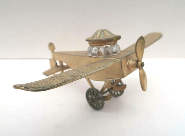 Gris15x12.3x5.7-Modèle'avion en bois mignon, décor en bois, bureau