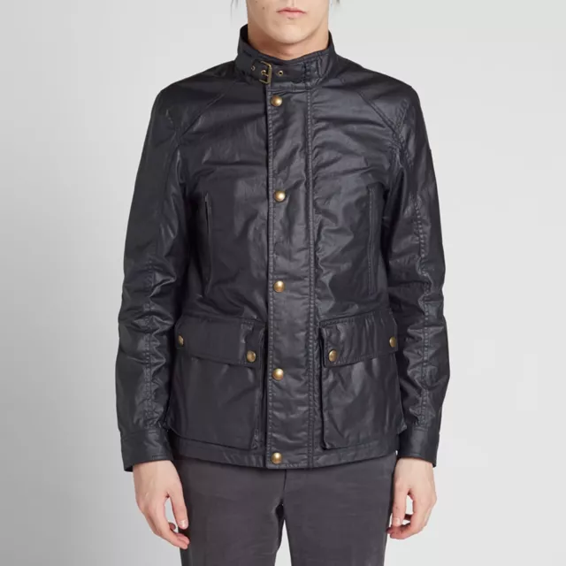 BELSTAFF Tourmaster Jacket Waxed Navy Blue Size 46