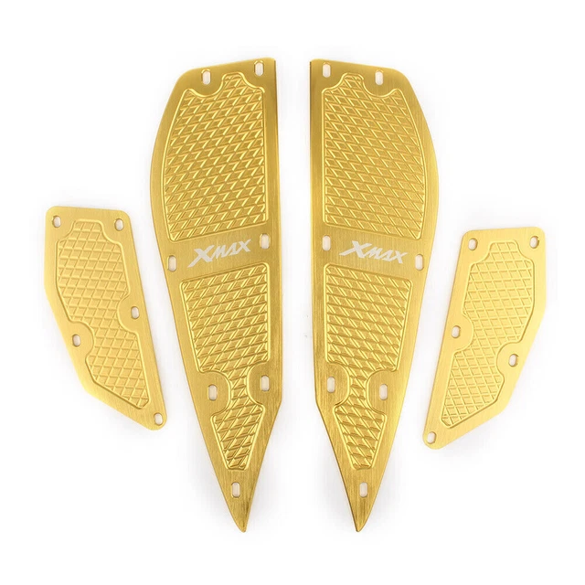 CNC Scooter Front & Rear Footrest Foot Step For Yamaha XMAX250 2011-2016 Gold