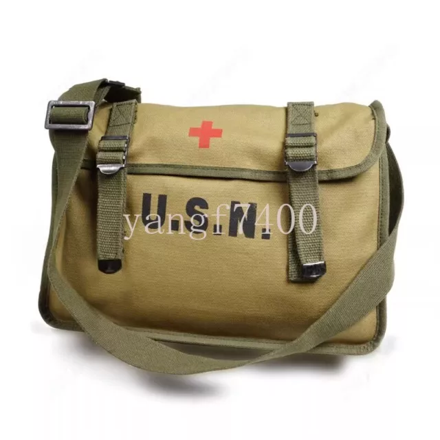 MEDICAL FIRST AID Bag US Army Korean War WW2 Military Bag Replica Props ...