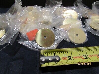 Ives Solid Brass 1.5 In. Knob Back Plate - 27 Count- Vintage - 508B3