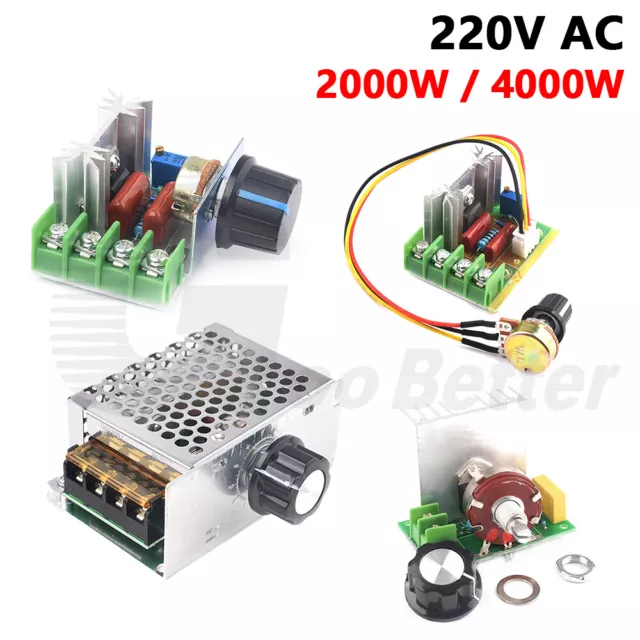 Motor Speed Control Controller 220V AC 2000/4000W SCR Variable Voltage Regulator