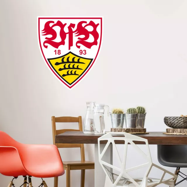 Wandtattoo VfB Stuttgart Logo rot Wandaufkleber Wanddeko Fanartikel Fanshop Deko