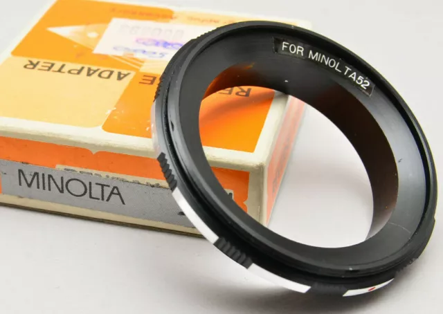 Minolta Anillo Inversión Óptica A Paso M52mm Marcha Atrás Adaptador para Macro