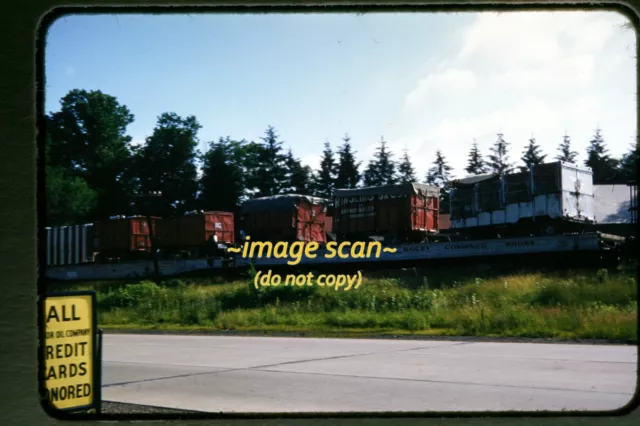 Ringling Bros. Barnum & Bailey Circus Train Cars in 1950's, Kodachrome Slide i2b