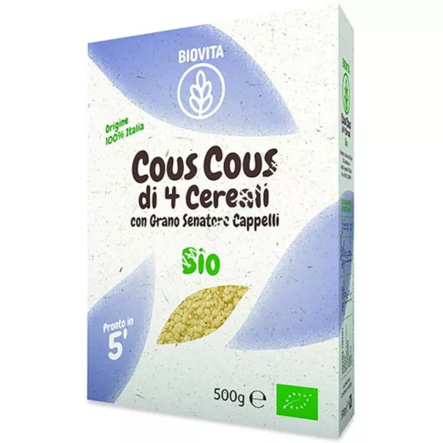 Cous Cous di 4 Cereali con grano senatore cappelli 500g - Biovita