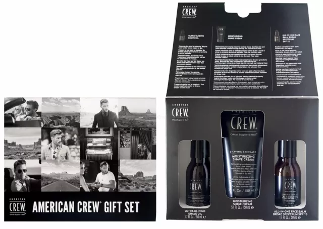 American Crew Geschenkset Gift Set - Ultra Gliding Shave Oil 50ml + Moisturizin