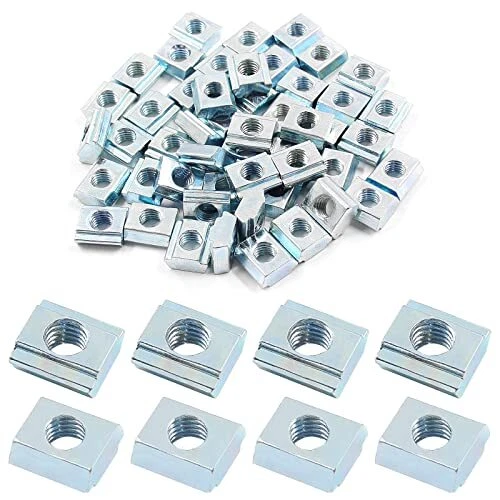 50pcs 20 Series Sliding T Nuts M5 Thread Slide In Hammer Head T Nut Tslot Slide