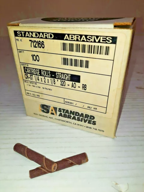 Standard Abrasives 712166 1/4"x2"x1/8' 320Grit A/O Cartridge Rolls