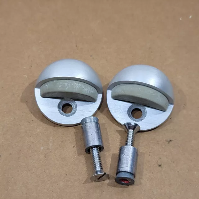 Vintage Dome Floor Mounted Door Stops Set Of 2