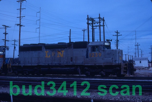 L&N Louisville & Nashville SD40 #1239 at Nashville TN 1982 ORIGINAL Slide!