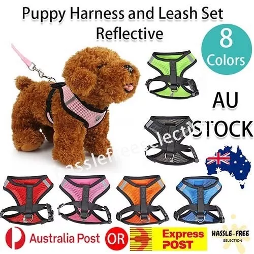 Reflective No-Pull Dog Puppy Harness Vest Clothes Puppy Outdoor Adjustable Mesh