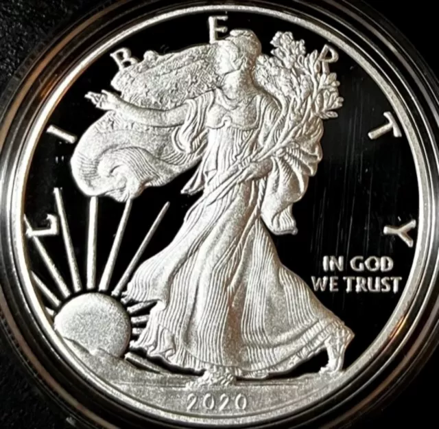 ** 2020-W American Eagle One Ounce Silver Proof Dollar. Original Box/Coa ** ** 2020-W American Eagle One Ounce Silver Proof Dollar. Original Box/Coa **