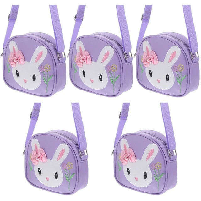5 Pack Kawaii Purse Crossbody Girls Messenger Bag Sling Bag Kids Wallet
