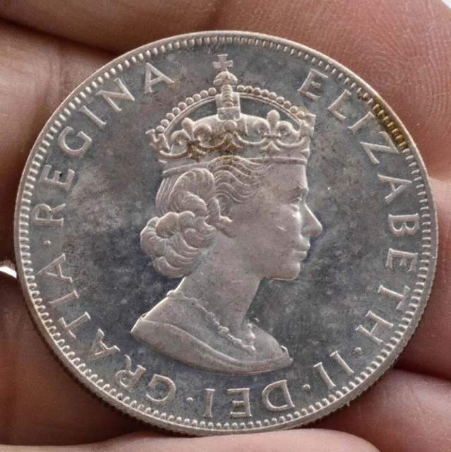 Proof out of holder 1964 Bermuda Silver Crown Coin some tarnish no damage