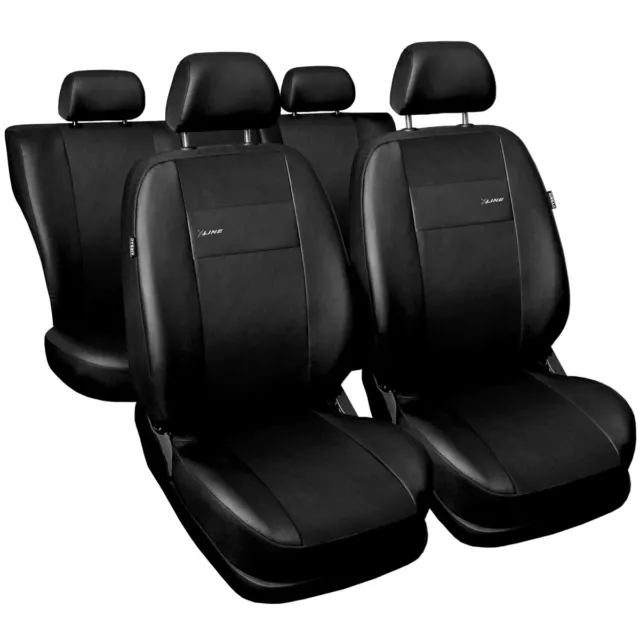 Maßgefertigte Kunstleder Sitzbezüge in Schwarz für Ford Focus MK2