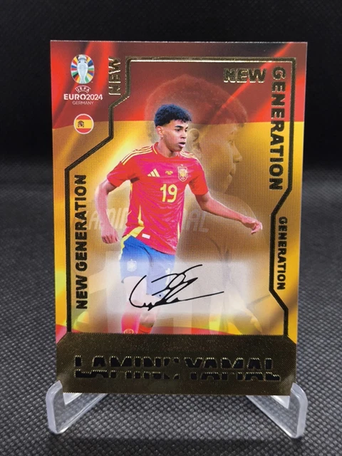 CARTE EURO 2024 ALLEMAGNE EF LAMINE YAMAL fac-similée auto fan art sans
