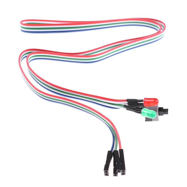 PC DESKTOP COMPUTER Case ATX Power On Reset Switch Cable With HDD LED