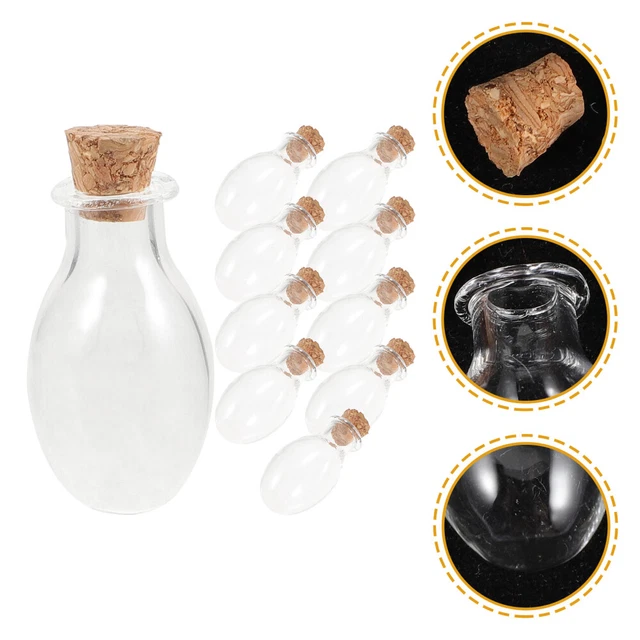 10 Stück Glas-Aufbewahrungsflasche, transparente Flasche, Probenflasche,