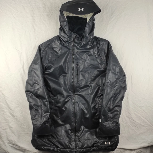 Under Armour Storm Womens Medium Primaloft Black Hooded Sleek Jacket Insulated