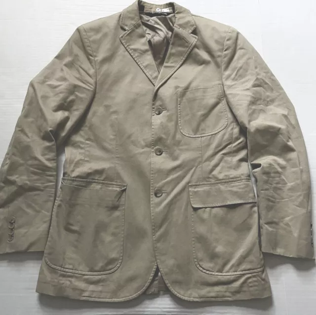 Polo Ralph Lauren Cotton Beige Khaki Blazer Field Jacket Mens S Coat