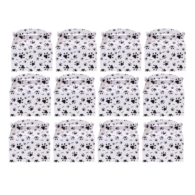 12 Pcs Dog Paw Print Treat Boxes Holiday Cat and Footprints Gift Party DIY The