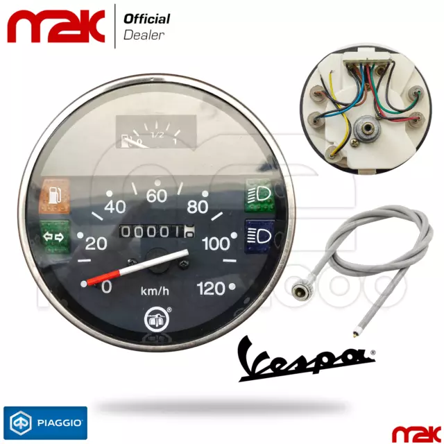 KIT CONTACHILOMETRI CROMATO 120 KM/h VESPA PX PE ARCOBALENO 125 150 200 AD