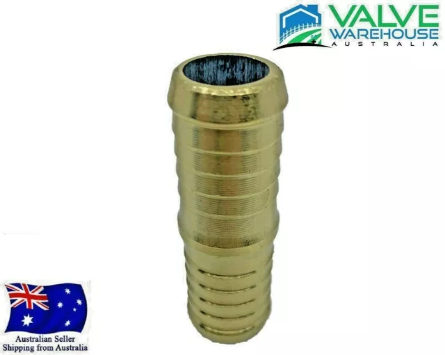 Brass Barbed Hose Joiner - 7mm (3/16") - 25mm (1")