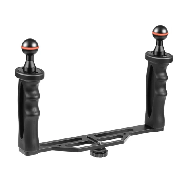 Dual Handles Aluminium Alloy Tray Stabilizer for Underwater Camera Housings F3R3