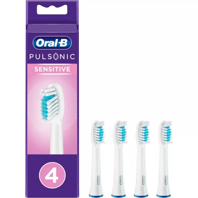 Oral-B Pulsonic Sensitive 4er-Set Zahnbürstenkopf weiß Ersatzbürste
