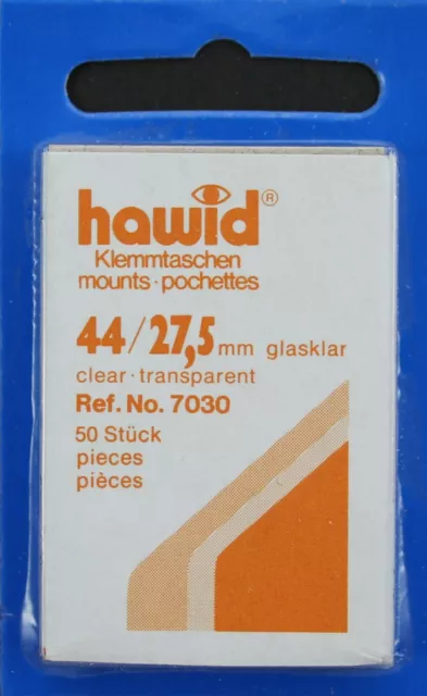 Hawid Stamp Mounts 44x27.5mm - Clear (50)