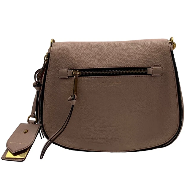 Marc jacobs recruit small grained leather hotsell saddle bag
