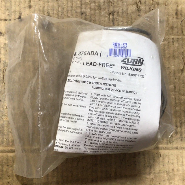 RK212-375 Complete Relief Valve Repair Kit Wilkins 2-1/2"-6" Model 375 #A13-Y-02
