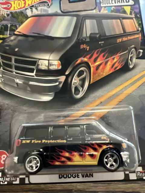 HOT WHEELS 2023 Boulevard Black Dodge Van HW Fire Protection #68 $14.98 ...
